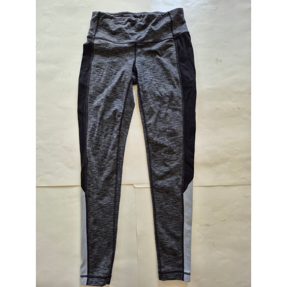 Athleta Womens Gray Space Dye Colorblock Performance Leggings Size S RN 54023